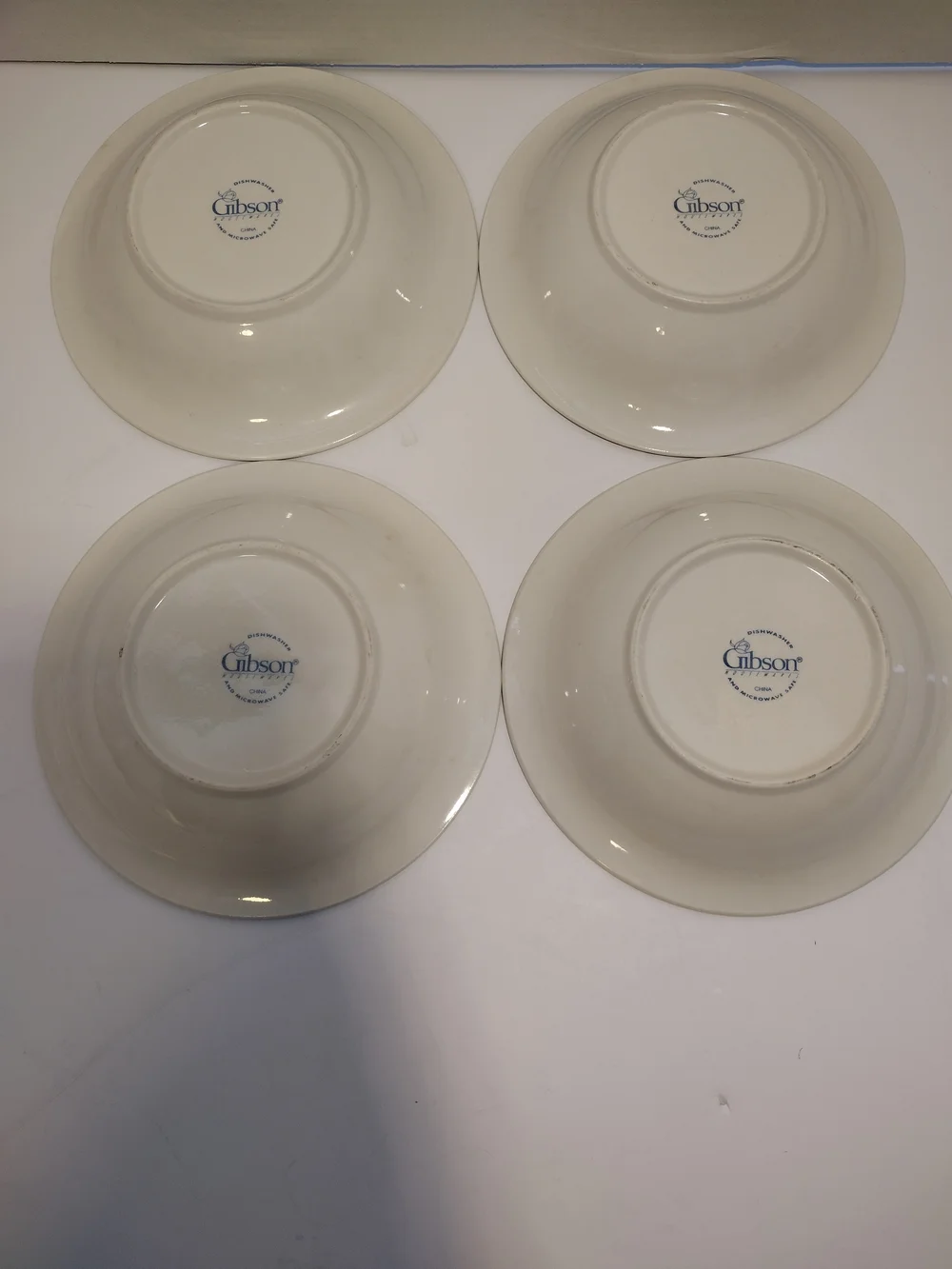 Set of 4 Gibson Coca-Cola 1996 8-inch Soup Salad Bowls Black Red White Checkered